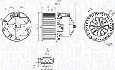 Magneti Marelli 069412360010 - Salona ventilators ps1.lv