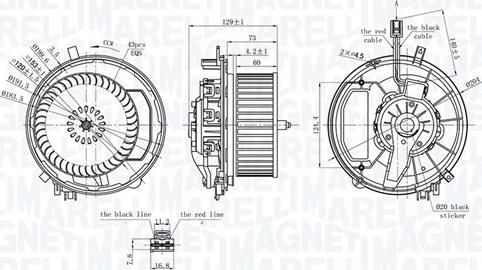 Magneti Marelli 069412245010 - Salona ventilators ps1.lv