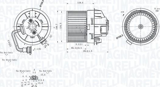 Magneti Marelli 069412247010 - Salona ventilators ps1.lv