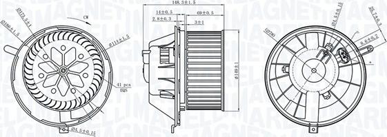 Magneti Marelli 069412229010 - Salona ventilators ps1.lv