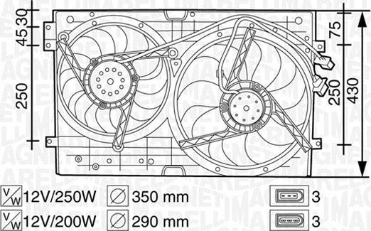 Magneti Marelli 069422258010 - Ventilators, Motora dzesēšanas sistēma ps1.lv