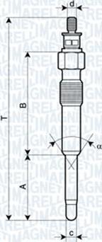 Magneti Marelli 062900007304 - Kvēlsvece ps1.lv