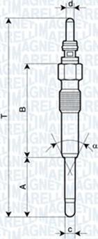 Magneti Marelli 060900750606 - Kvēlsvece ps1.lv