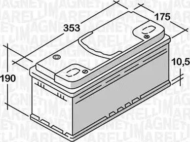 Magneti Marelli 068092076010 - Startera akumulatoru baterija ps1.lv