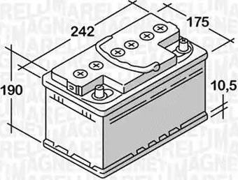 Magneti Marelli 068055048020 - Startera akumulatoru baterija ps1.lv