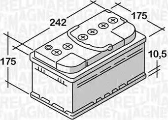 Magneti Marelli 068050051030 - Startera akumulatoru baterija ps1.lv