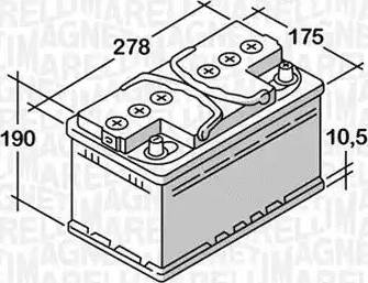 Magneti Marelli 068063057020 - Startera akumulatoru baterija ps1.lv