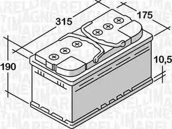 Magneti Marelli 068080060010 - Startera akumulatoru baterija ps1.lv