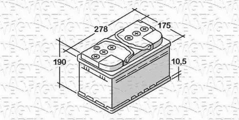 Magneti Marelli 068072072010 - Startera akumulatoru baterija ps1.lv