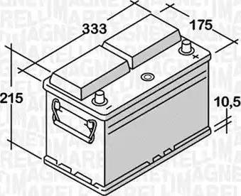 Magneti Marelli 068100072010 - Startera akumulatoru baterija ps1.lv