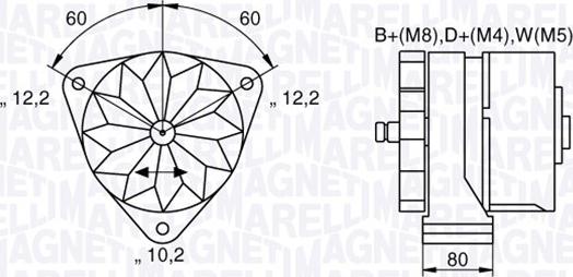 Magneti Marelli 063534699820 - Ģenerators ps1.lv