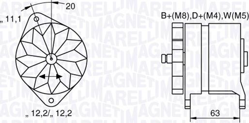 Magneti Marelli 063534690480 - Ģenerators ps1.lv