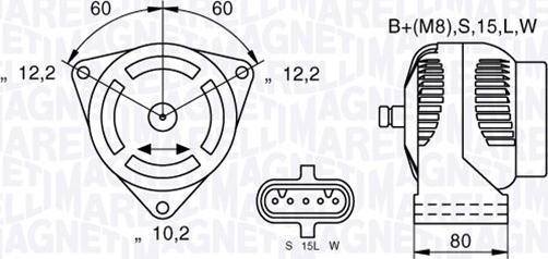 Magneti Marelli 063535255010 - Ģenerators ps1.lv