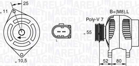 Magneti Marelli 063535250200 - Ģenerators ps1.lv