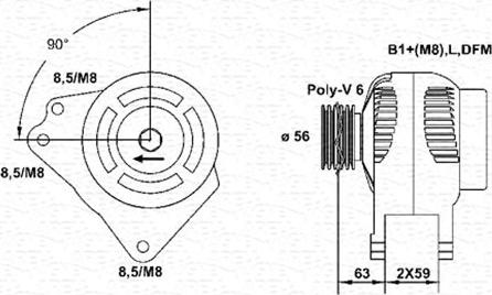 Magneti Marelli 063533490010 - Ģenerators ps1.lv