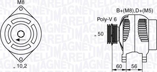 Magneti Marelli 063533479010 - Ģenerators ps1.lv