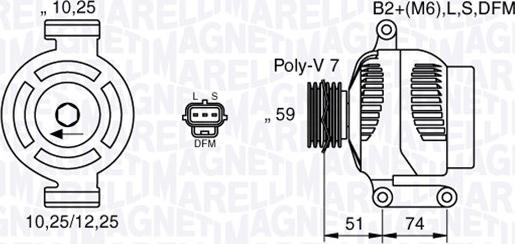 Magneti Marelli 063533251000 - Ģenerators ps1.lv