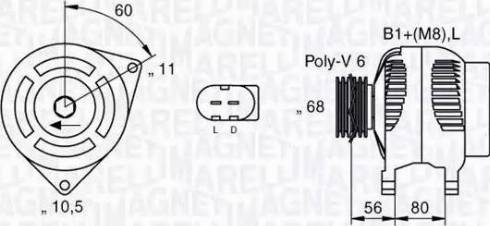 Magneti Marelli 063533200010 - Ģenerators ps1.lv