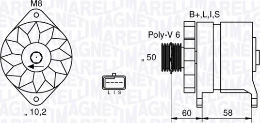 Magneti Marelli 063532637010 - Ģenerators ps1.lv