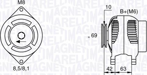 Magneti Marelli 063532620010 - Ģenerators ps1.lv