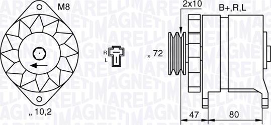 Magneti Marelli 063532621010 - Ģenerators ps1.lv