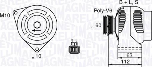 Magneti Marelli 063532622010 - Ģenerators ps1.lv