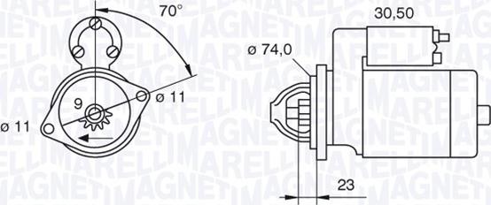 Magneti Marelli 063521090350 - Starteris ps1.lv