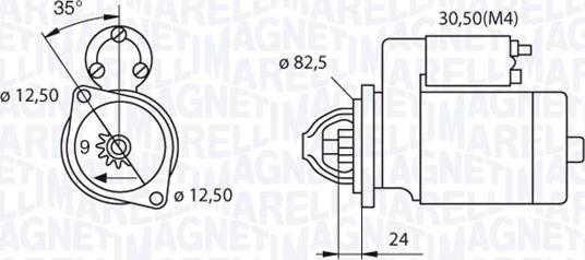 Magneti Marelli 063521093570 - Starteris ps1.lv