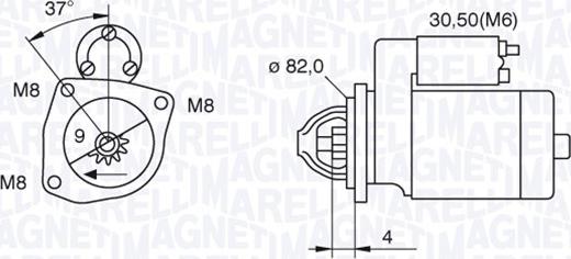 Magneti Marelli 063521093000 - Starteris ps1.lv