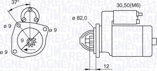 Magneti Marelli 063521092680 - Starteris ps1.lv