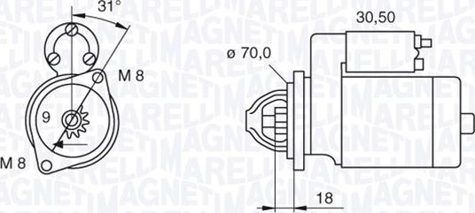 Magneti Marelli 063521060140 - Starteris ps1.lv