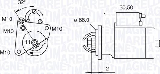 Magneti Marelli 063521081800 - Starteris ps1.lv