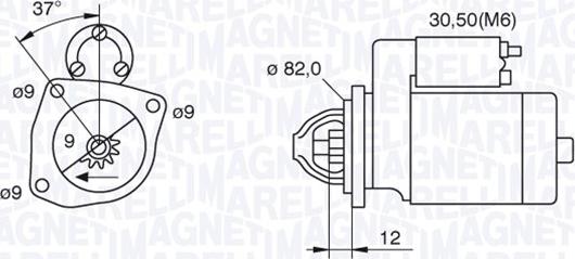 Magneti Marelli 063521082040 - Starteris ps1.lv