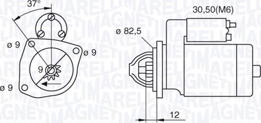 Magneti Marelli 063521082390 - Starteris ps1.lv