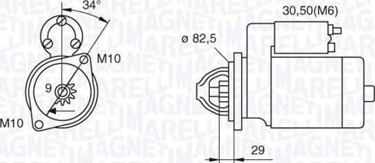 Magneti Marelli 063521074030 - Starteris ps1.lv