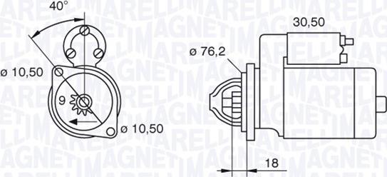 Magneti Marelli 063521070620 - Starteris ps1.lv