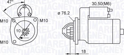 Magneti Marelli 063521101040 - Starteris ps1.lv