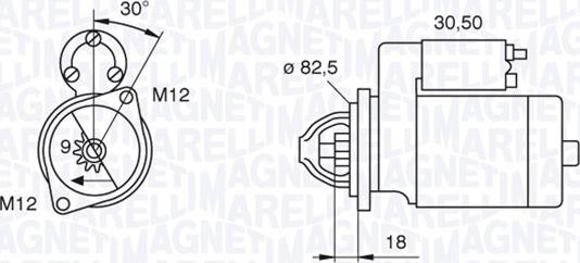 Magneti Marelli 063521101060 - Starteris ps1.lv