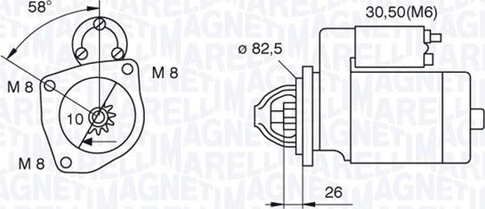 Magneti Marelli 063521101250 - Starteris ps1.lv