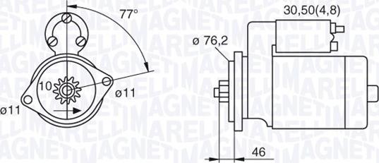 Magneti Marelli 063521230160 - Starteris ps1.lv