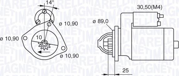 Magneti Marelli 063523680820 - Starteris ps1.lv