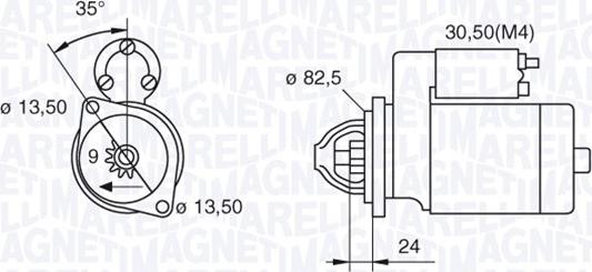 Magneti Marelli 063523620760 - Starteris ps1.lv