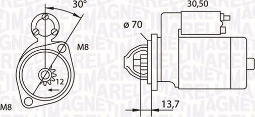 Magneti Marelli 063191007010 - Starteris ps1.lv