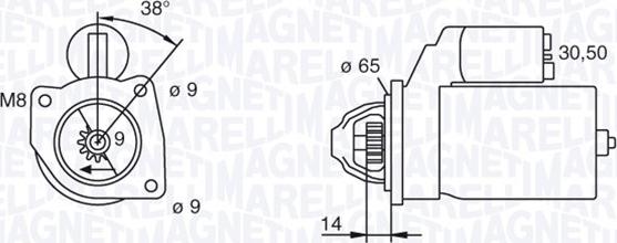 Magneti Marelli 063101015010 - Starteris ps1.lv