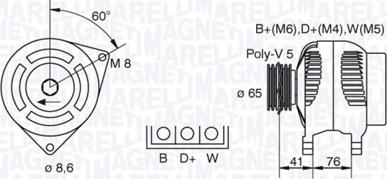 Magneti Marelli 063341695010 - Ģenerators ps1.lv
