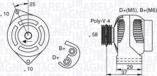 Magneti Marelli 063341658010 - Ģenerators ps1.lv