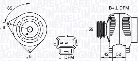 Magneti Marelli 063341758010 - Ģenerators ps1.lv