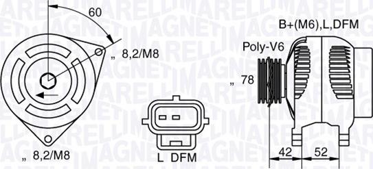 Magneti Marelli 063341711010 - Ģenerators ps1.lv