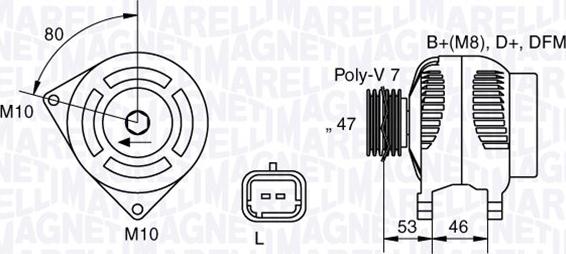 Magneti Marelli 063341734010 - Ģenerators ps1.lv