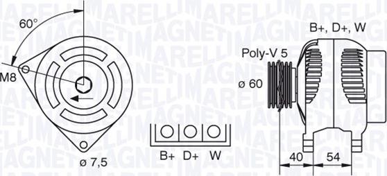 Magneti Marelli 063341730010 - Ģenerators ps1.lv